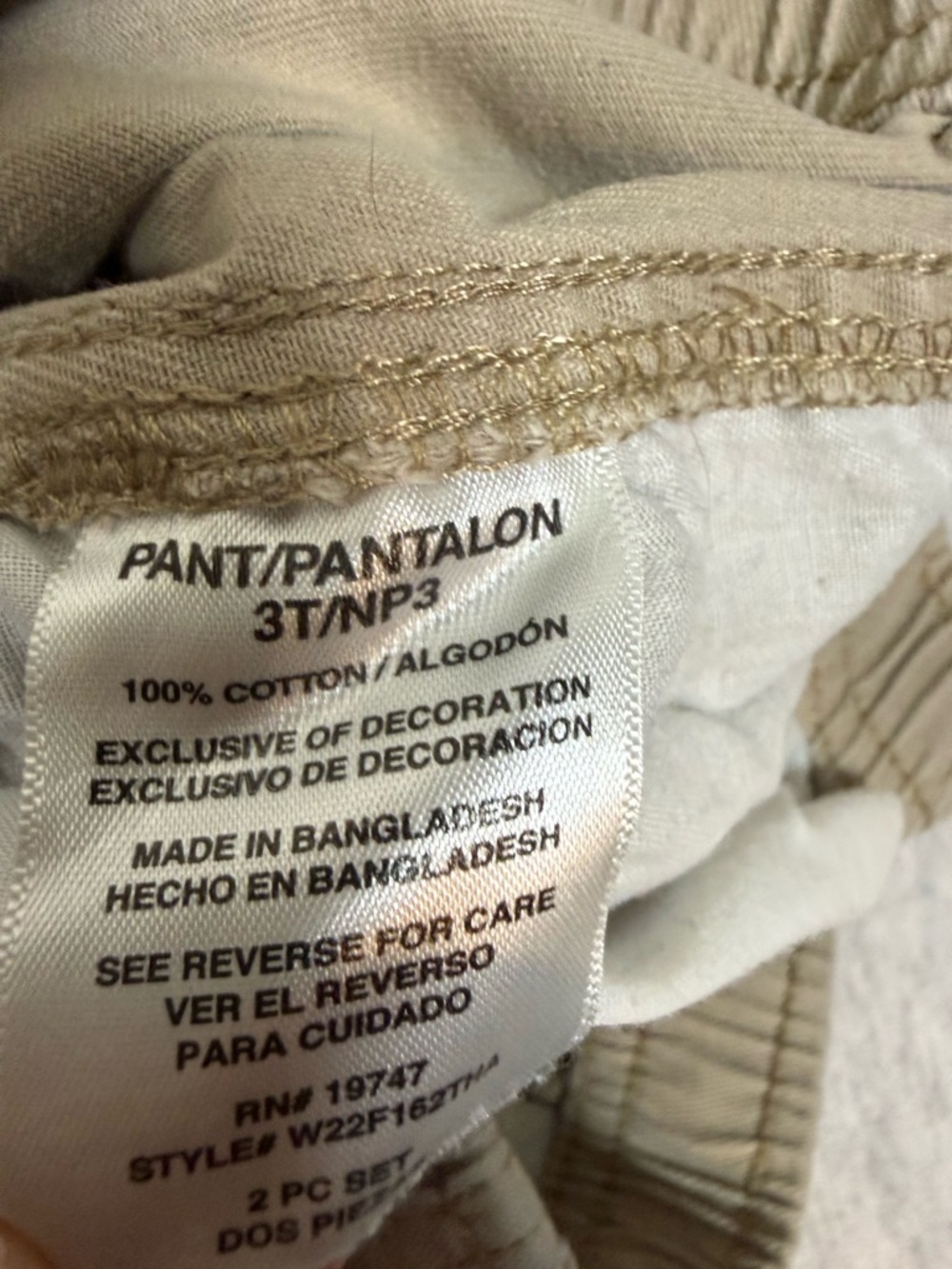 Set of 2β Wrangler Little Boysβ Shorts π Size 3T β Khaki & Navy - Picture 5 of 6